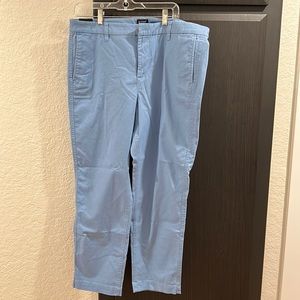 Blue high rise girlfriend chino from J. Crew
